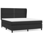 vidaXL Sommier à lattes de lit avec matelas Noir 160x200 cm