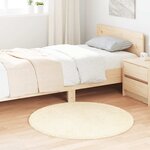 vidaXL Tapis Shaggy à poils longs NAVARRA crème 100x100 cm polyester