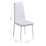 vidaXL Ensemble de table à manger 7 Pièces noir et blanc