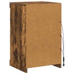 vidaXL Buffet avec lumières LED chêne fumé 41x37x67 cm