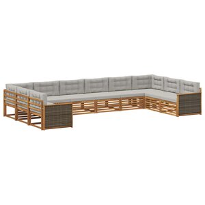 vidaXL Ensembles de canapés 10 pc Bois d'Acacia Massif