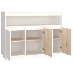 vidaXL Buffet Blanc 104 5x34x80 cm Bois massif de pin
