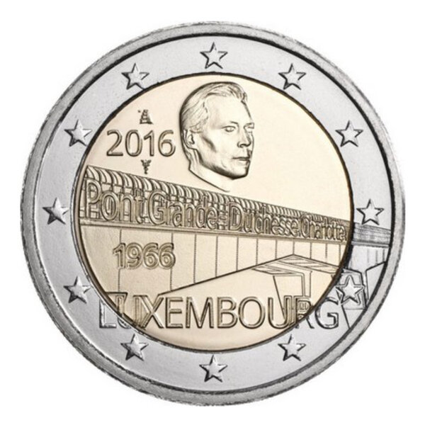 2 euros commémorative Luxembourg 2016 - Pont grande duchesse Charlotte.