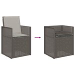 vidaXL Ensemble de salle à manger pour jardin 7 Pièces Gris clair PP