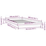 vidaXL Cadre de lit à LED 100x200 cm bois massif