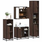 vidaXL Ensemble de meubles de salle de bain 4 Pièces chêne marron
