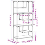 vidaXL Bibliothèque sonoma gris 81x36x176 cm bois d'ingénierie