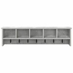vidaXL Porte-manteau mural avec étagère Gris béton 100 x 16 x 26 cm