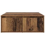 vidaXL Table basse Vieux bois 80 x 80 x 31 cm Bois d'ingénierie