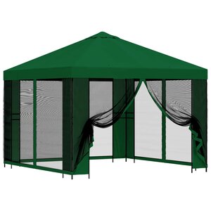 vidaXL Abri de jardin avec parois 3 x 3 m Vert Polyester et Acier