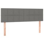 vidaXL Sommier à lattes de lit avec matelas Gris foncé 140x200cm Tissu