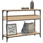 vidaXL Table console avec étagère Chêne Sonoma 100 x 29 x 75 cm Bois d'ingénierie