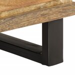 vidaXL Table de chevet 40x34x46 cm bois de manguier massif brut