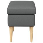 vidaXL Pouf Gris foncé 55 x 35 x 41 cm Polyester