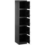 Casier métallique 5 étagères verrouillable 100 kg tôle d'acier laminé à froid anthracite noir 14_0008547