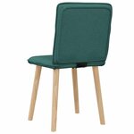 vidaXL Chaises à manger lot de 2 vert foncé tissu