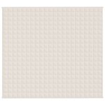 vidaXL Couverture lestée Crème clair 200x225 cm 13 kg Tissu