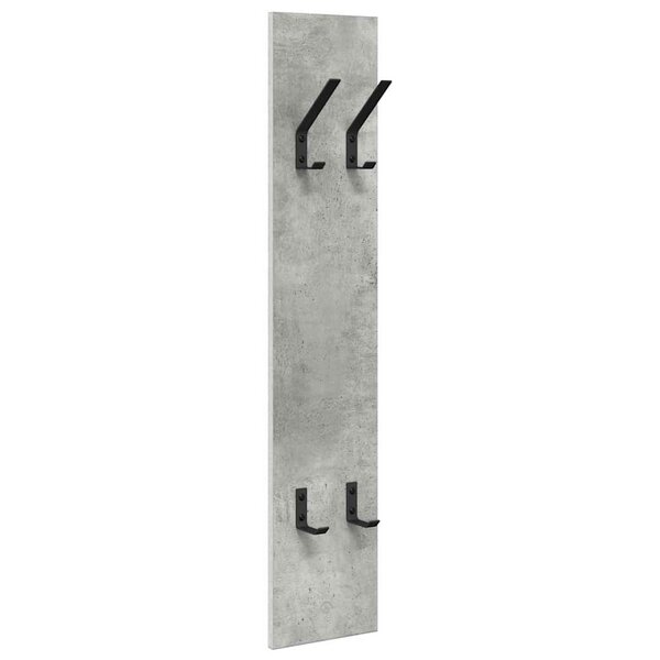 vidaXL Porte-manteau mural Montage mural Gris béton 20 x 1.5 x 100 cm