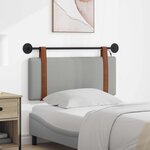 vidaXL Tête de lit suspendue Avec lumière LED Gris nuage PU antique