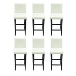 vidaXL Tabourets de bar lot de 6 blanc similicuir