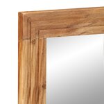 vidaXL Miroir de salle de bain 50x70x3 cm en bois massif d'acacia