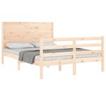 vidaXL Cadre de lit sans matelas bois massif