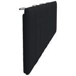 vidaXL Coussin de tête de lit Hanko noir 180 cm tissu