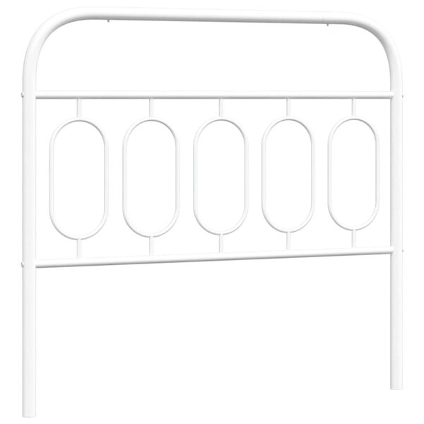 vidaXL Tête de lit de remplacement métal blanc 100 cm