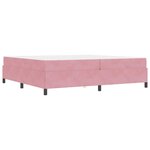 vidaXL Cadre de lit avec matelas Rose et blanc 200 x 200 cm Velours