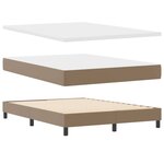 vidaXL Cadre de lit avec matelas Cappuccino 140 x 200 cm Faux cuir