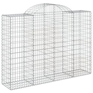 vidaXL Panier de gabions arqué 200x50x140/160 cm Fer galvanisé