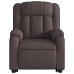 vidaXL Fauteuil inclinable électrique marron foncé tissu