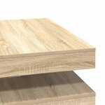 vidaXL Table basse rotative à 360 degrés chêne sonoma 90x90x34 5 cm
