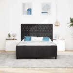 vidaXL Lit à ressorts avec tête de lit Noir 140 x 190 cm Velours