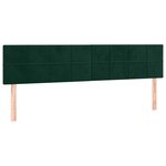 vidaXL Tête de lit à LED Vert foncé 160x5x78/88 cm Velours