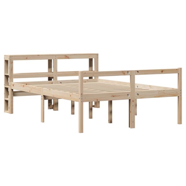 vidaXL Lit pour personne âgée et tête de lit 160x200cm bois pin massif