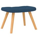 vidaXL Chaise à bascule avec repose-pied Bleu Tissu
