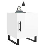 vidaXL Tables de chevet 2 Pièces blanc brillant 40x40x50 cm