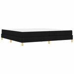 vidaXL Lit à ressorts avec matelas Noir 200 x 200 cm tissu