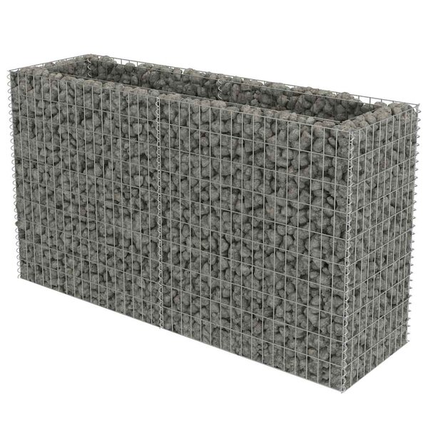 vidaXL Lit surélevé à gabion Acier galvanisé 180x50x100 cm