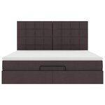 VidaXL Cadre de lit ottoman avec matelas marron foncé 160x200 cm tissu