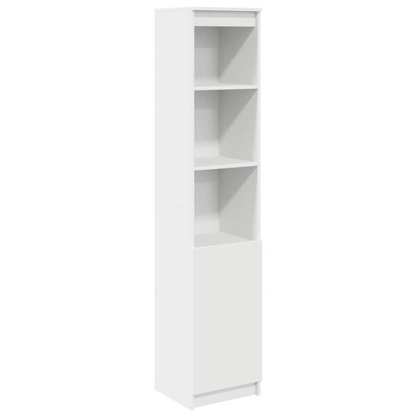 vidaXL Buffet haut blanc 37 5x35x180 cm bois d'ingénierie