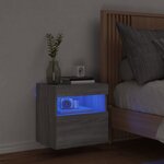 vidaXL Meuble TV mural avec lumières LED sonoma gris 40x30x40 cm