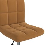 vidaXL Chaise pivotante de bureau Marron Velours