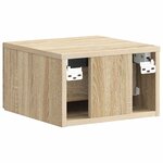 vidaXL Cabinet de chevet mural 2 Pièces Chêne Sonoma 34 5 x 33 x 20 cm