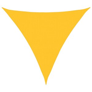 vidaXL Voile d'ombrage 160 g/m² triangulaire jaune 6x6x6 m PEHD