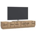 vidaXL Meuble TV 147 x 34 5 x 27 cm Chêne artisanal Bois d'ingénierie