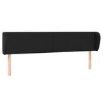 vidaXL Tête de lit avec oreilles Noir 203x23x78/88 cm Similicuir
