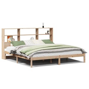vidaXL Lit bibliothèque sans matelas 180x200 cm bois massif de pin