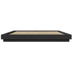 vidaXL Cadre de lit avec lumières LED sans matelas noir 180x200 cm
